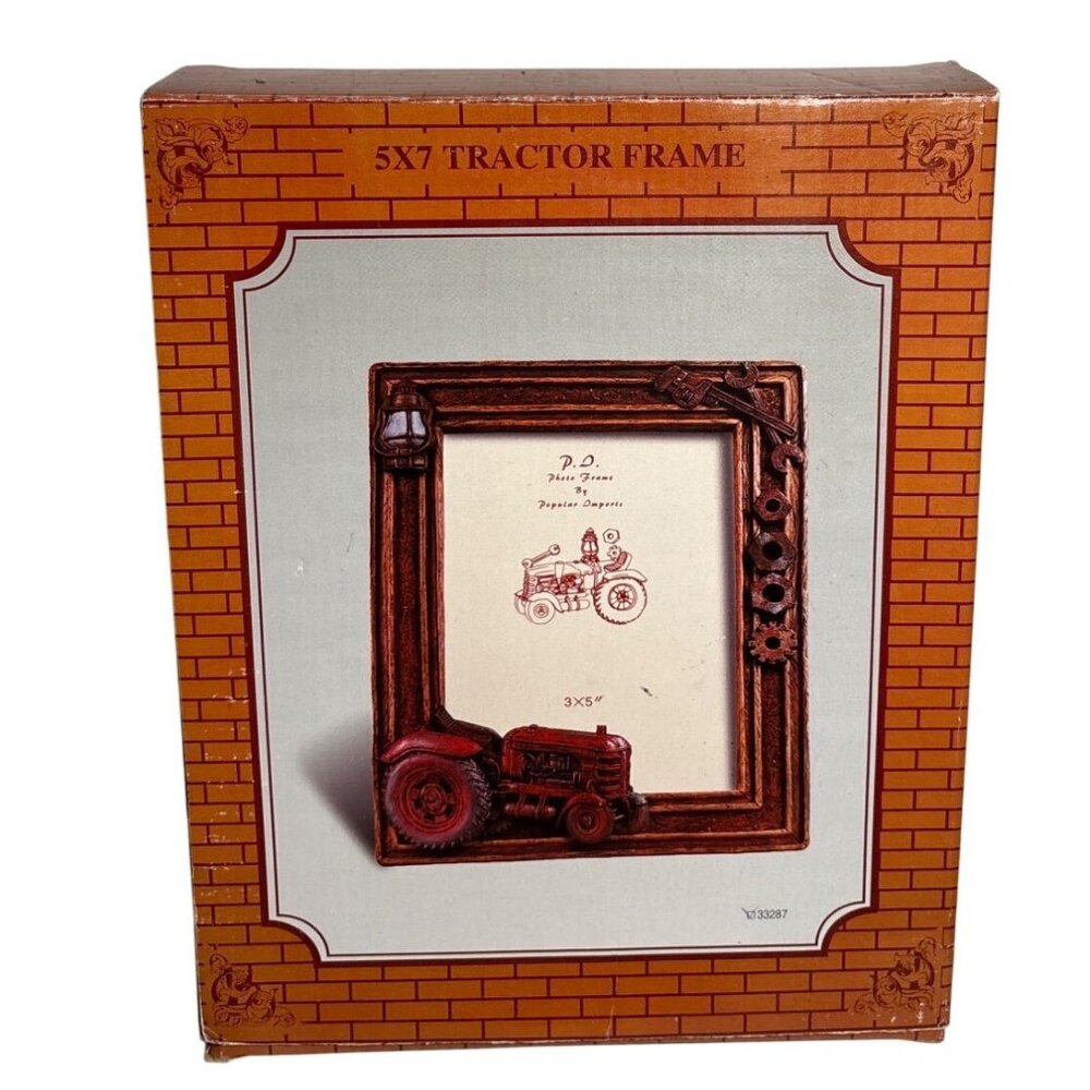 Tractor Themed Photo Frame 3D Popular Imports 5x7 Rustic Vintage Design
